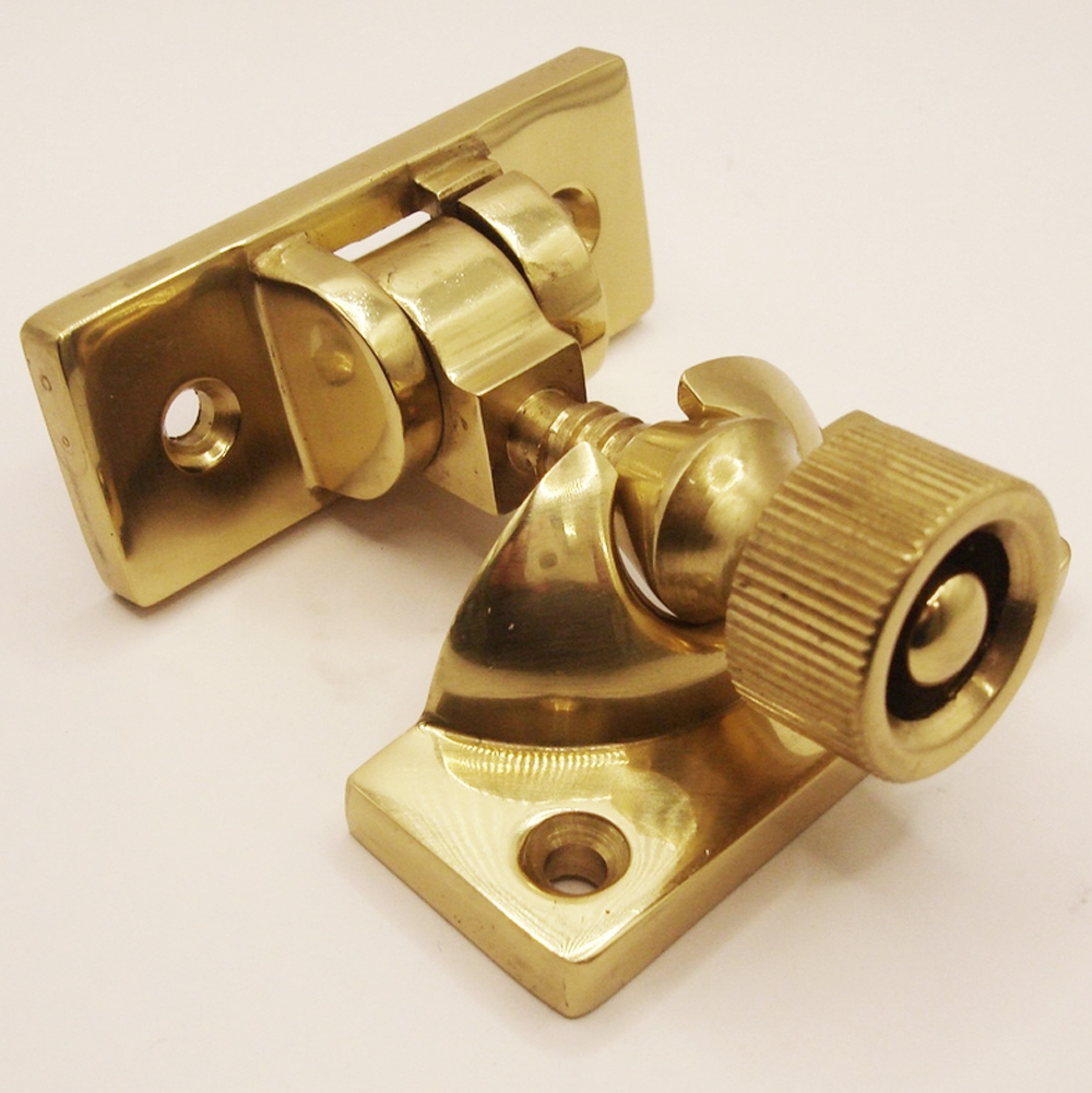 TWC001/PB • Non-Locking • Polished Brass • Forged Brighton Sash Fastener